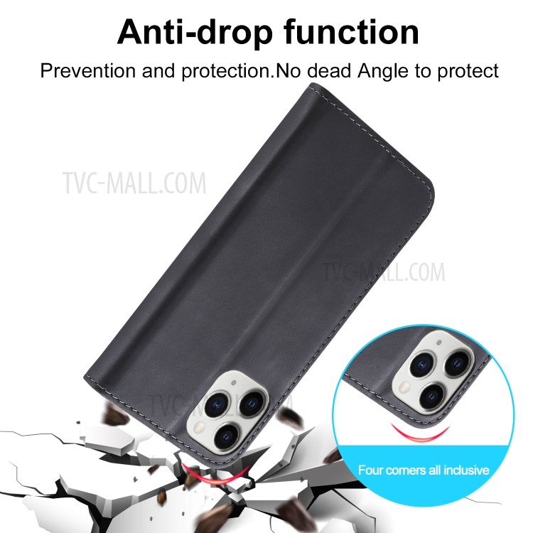 LC.IMEEKE LC-002 Series PU Leather Case Wallet Stand Cover for iPhone 12 mini - Black-10