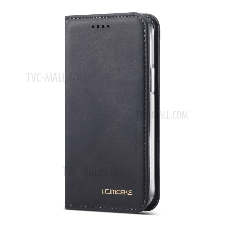 LC.IMEEKE LC-002 Series PU Leather Case Wallet Stand Cover for iPhone 12 mini - Black-2