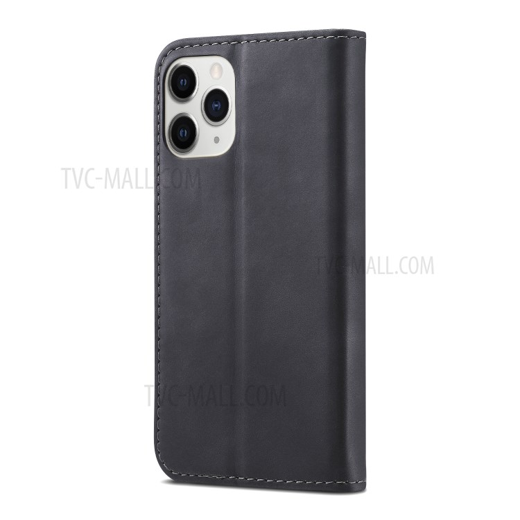 LC.IMEEKE LC-002 Series PU Leather Case Wallet Stand Cover for iPhone 12 mini - Black-3