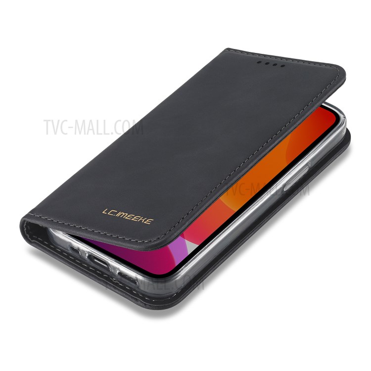 LC.IMEEKE LC-002 Series PU Leather Case Wallet Stand Cover for iPhone 12 mini - Black-7