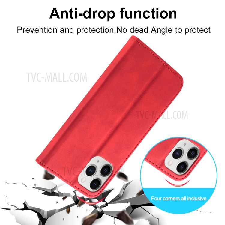 LC.IMEEKE LC-002 Series PU Leather Case Wallet Stand Cover for iPhone 12 mini - Red-10