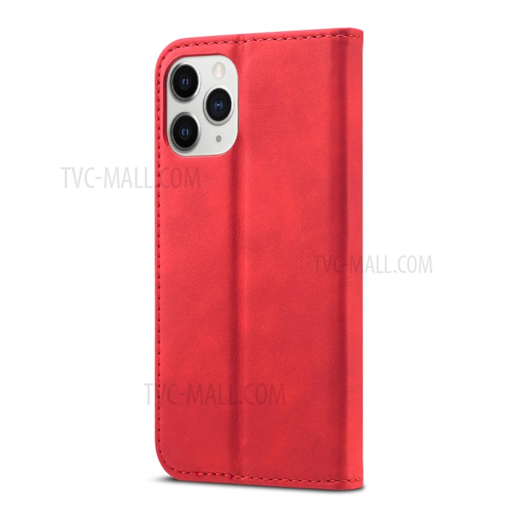 LC.IMEEKE LC-002 Series PU Leather Case Wallet Stand Cover for iPhone 12 mini - Red-3