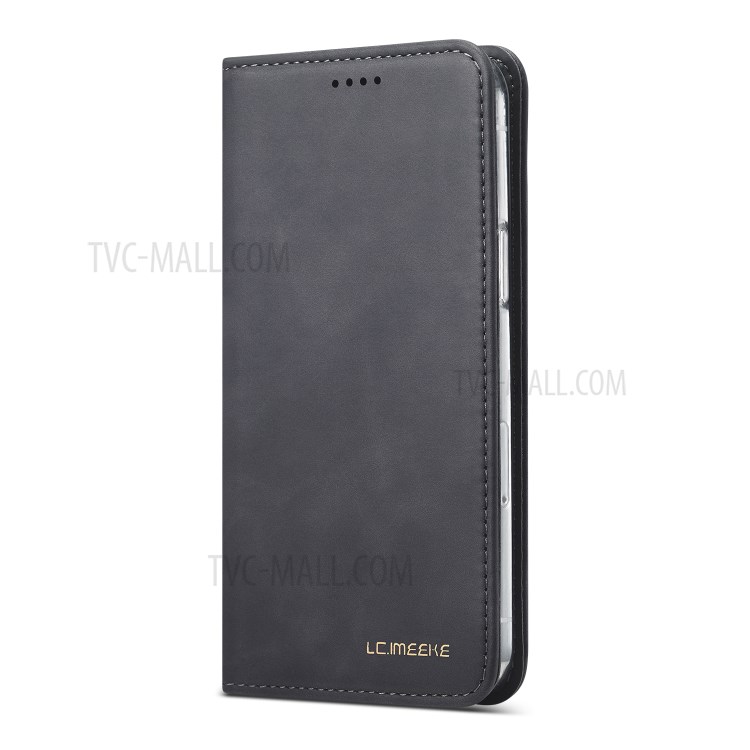 LC.IMEEKE LC-002 Series Magnet PU Leather Case Wallet Stand Cover for iPhone 12 Max/Pro 6.1 inch - Black-2