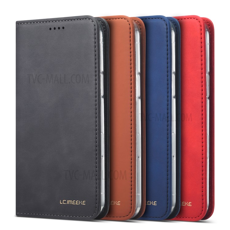 LC.IMEEKE LC-002 Series Magnet PU Leather Case Wallet Stand Cover for iPhone 12 Max/Pro 6.1 inch - Black-9