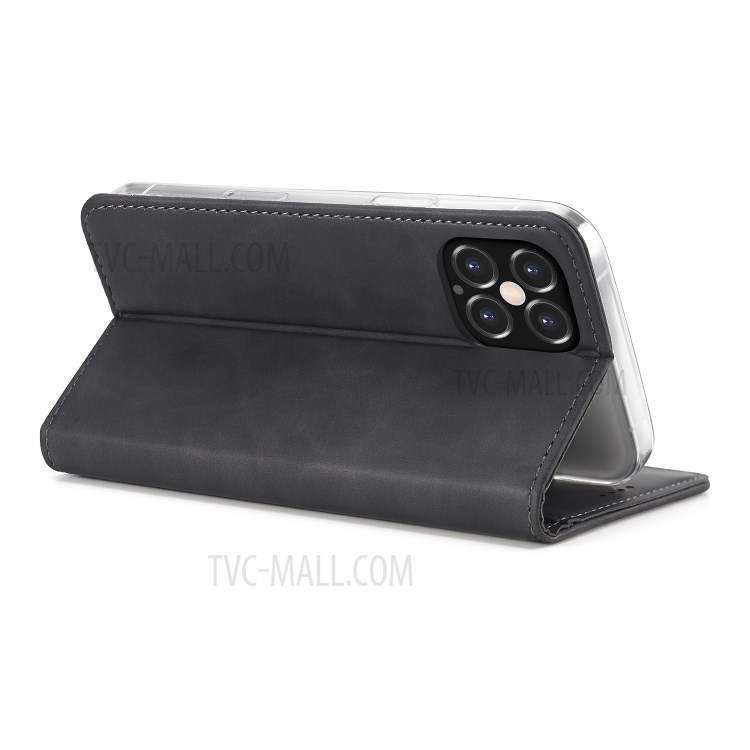 Lc. Imeeke LC-002 Serie PU Leather Protector Wallet Stand Cover Para Iphone 12 Pro Max 6.7 Pulgadas - Negro-5