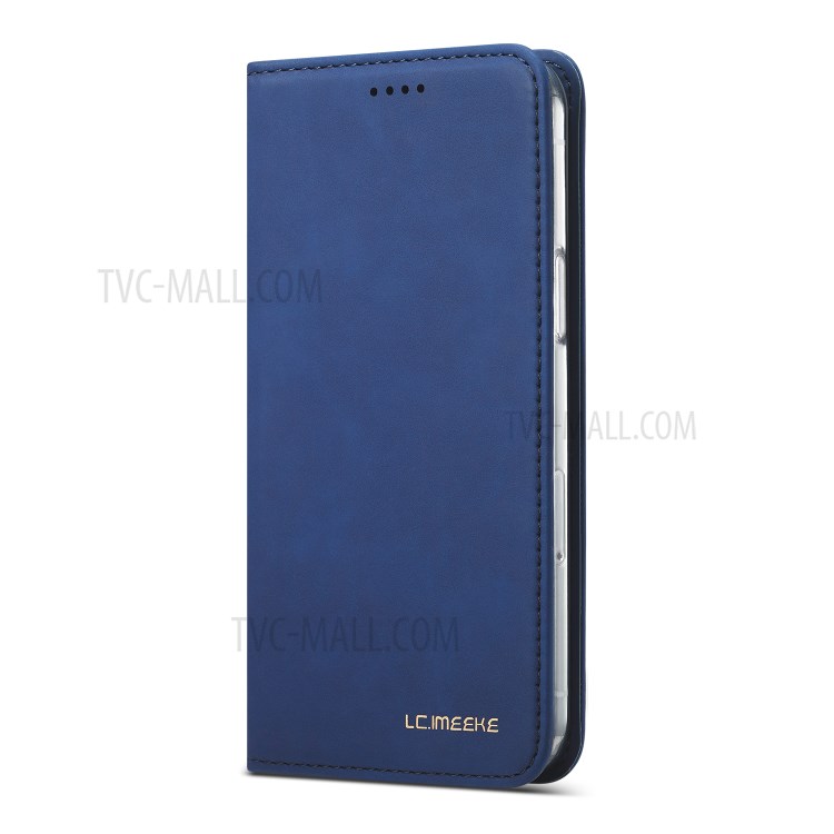 LC.IMEEKE LC-002 Series PU Leather Protector Wallet Stand Cover for iPhone 12 Pro Max 6.7 inch - Blue-2