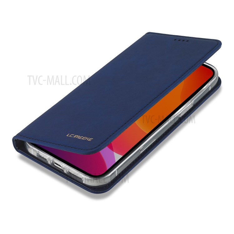 LC.IMEEKE LC-002 Series PU Leather Protector Wallet Stand Cover for iPhone 12 Pro Max 6.7 inch - Blue-7