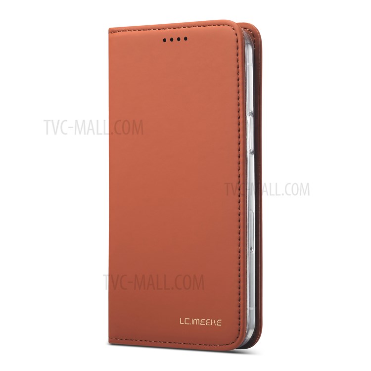 LC.IMEEKE LC-002 Series PU Leather Protector Wallet Stand Cover for iPhone 12 Pro Max 6.7 inch - Brown-2