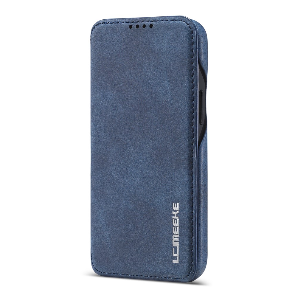 LC.IMEEKE Retro Style Stand Leather Phone Case with Card Holder for iPhone 12 mini - Blue-2