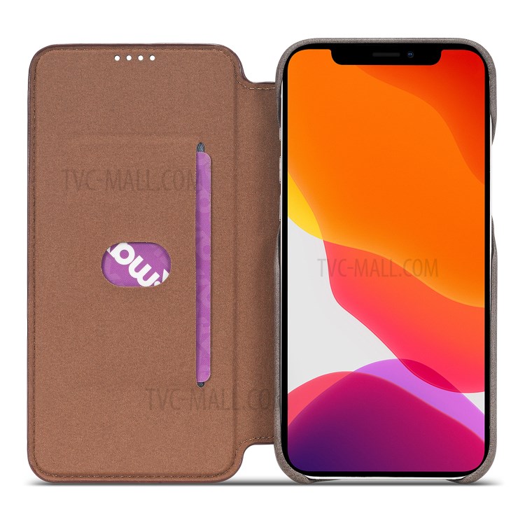 LC.IMEEKE Retro Style Protector Stand Leather Case with Card Holder for iPhone 12 Pro Max 6.7 inch - Grey-6
