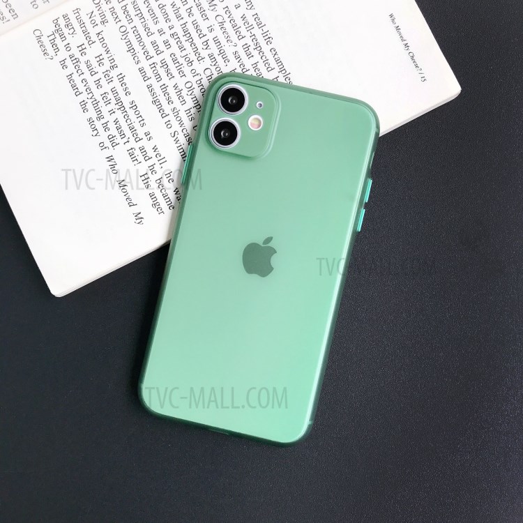 Contrast Color Slim Matte PP Phone Case for iPhone 11 6.1 inch - Green-1