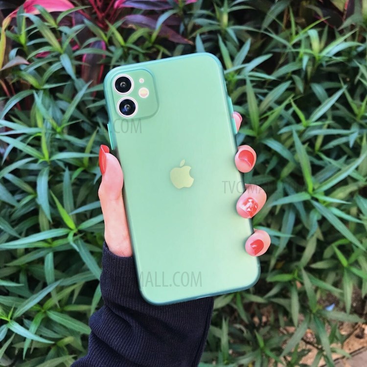Contrast Color Slim Matte PP Phone Case for iPhone 11 6.1 inch - Green-2