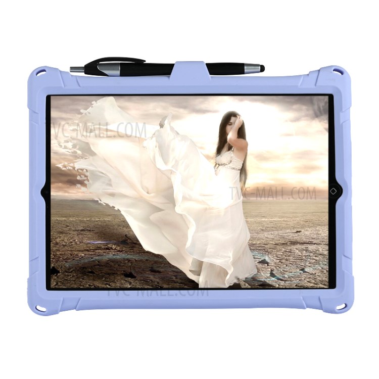 Tampa Comprimido De Silicone Com Estribo Lateral PC Com Alça De Ombro Para Capas De 9,7 Polegadas (2,018) / (2,017) / Ar Ipad (2013) - Bebê Azul-4