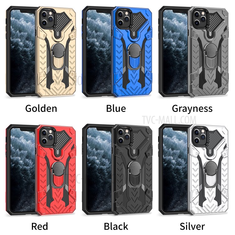 Armor Guard Detachable 2-in-1 Kickstand TPU+PC Hybrid Phone Cover for iPhone 11 Pro 5.8 inch - Black-11