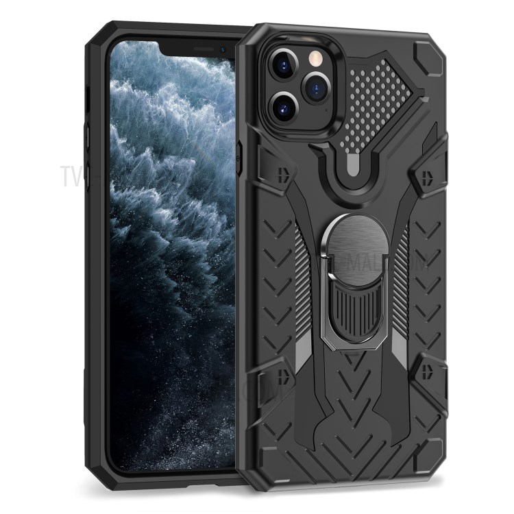 Armor Guard Detachable 2-in-1 Kickstand TPU+PC Hybrid Phone Cover for iPhone 11 Pro 5.8 inch - Black-2