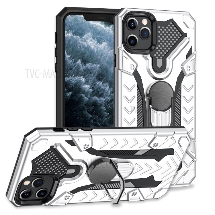 Armor Guard Detachable 2-in-1 Kickstand TPU+PC Hybrid Phone Cover for iPhone 11 Pro 5.8 inch - White-1