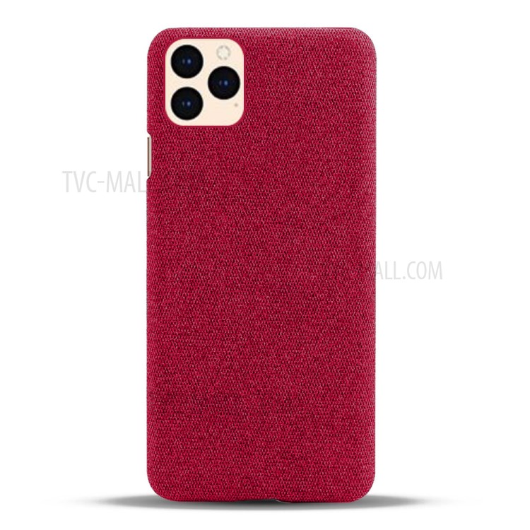 Cloth Texture Simple Stylish Hard Case for iPhone 12 mini - Red-3
