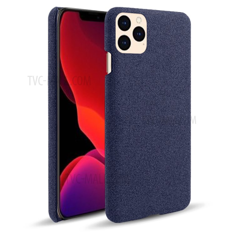 Cloth Texture Simple Stylish Hard Case for iPhone 12 mini - Blue-1