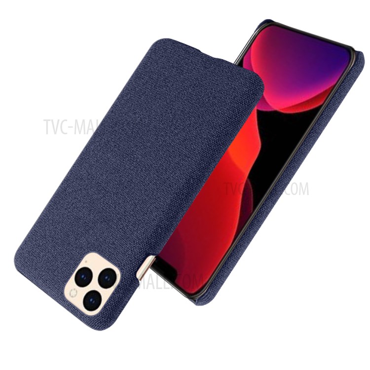 Cloth Texture Simple Stylish Hard Case for iPhone 12 mini - Blue-2