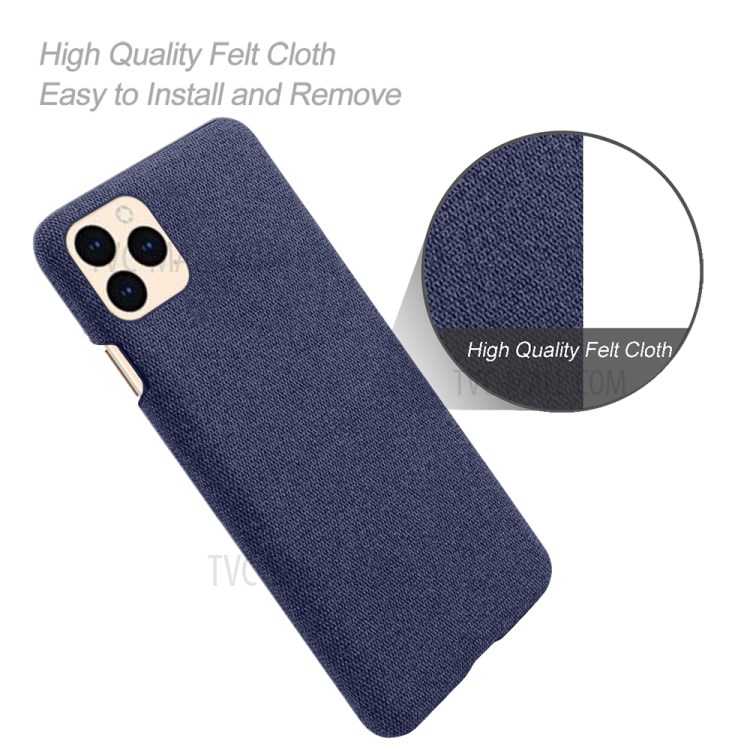 Cloth Texture Simple Stylish Hard Case for iPhone 12 mini - Blue-4