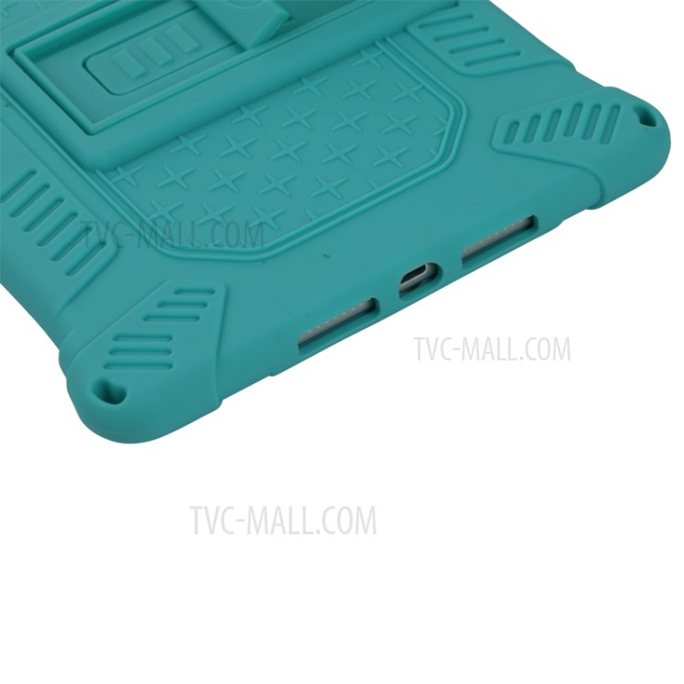 Kickstand PC + Silicone Tablet Case with Pen Holder Shoulder Strap for iPad mini 3/4/(2019) 7.9 inch - Green-10