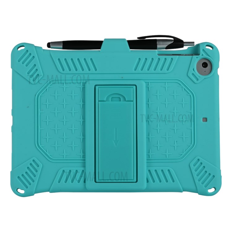 Kickstand PC + Silicone Tablet Case with Pen Holder Shoulder Strap for iPad mini 3/4/(2019) 7.9 inch - Green-2