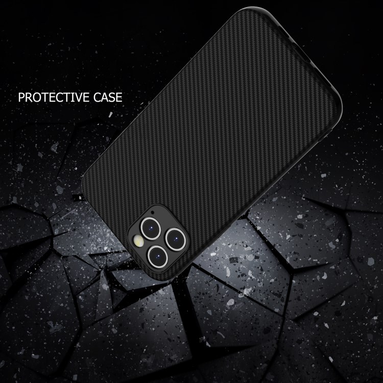 Carbon Fiber Texture TPU Phone Case for iPhone 12 mini-2