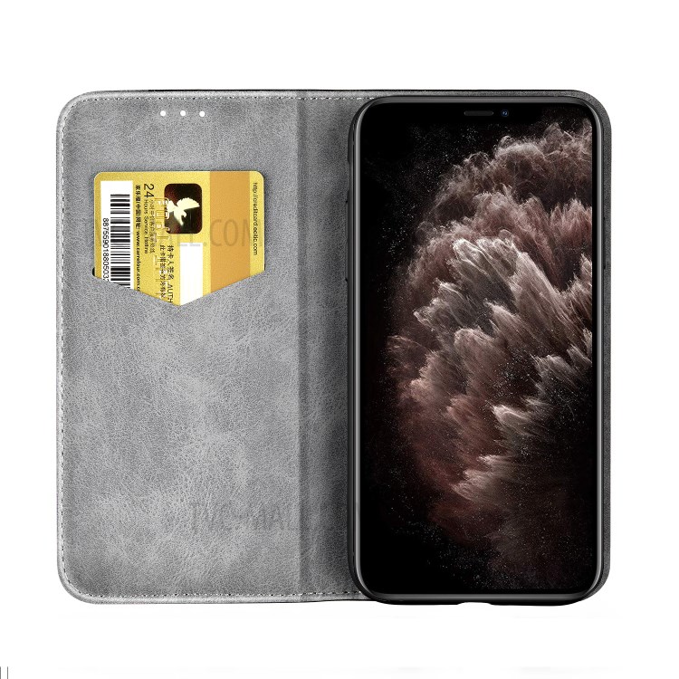 Bussiness Style Splicing PU Leather Card Slots Stand Phone Shell for iPhone 12 Pro Max 6.7 inch - Blue-4