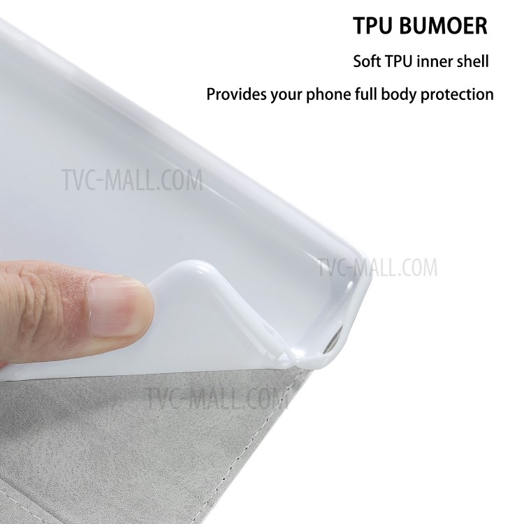 Glittery Powder Splicing Wallet Stand Leather Phone Cover for iPhone 12 Pro Max 6.7 inch - Silver-8