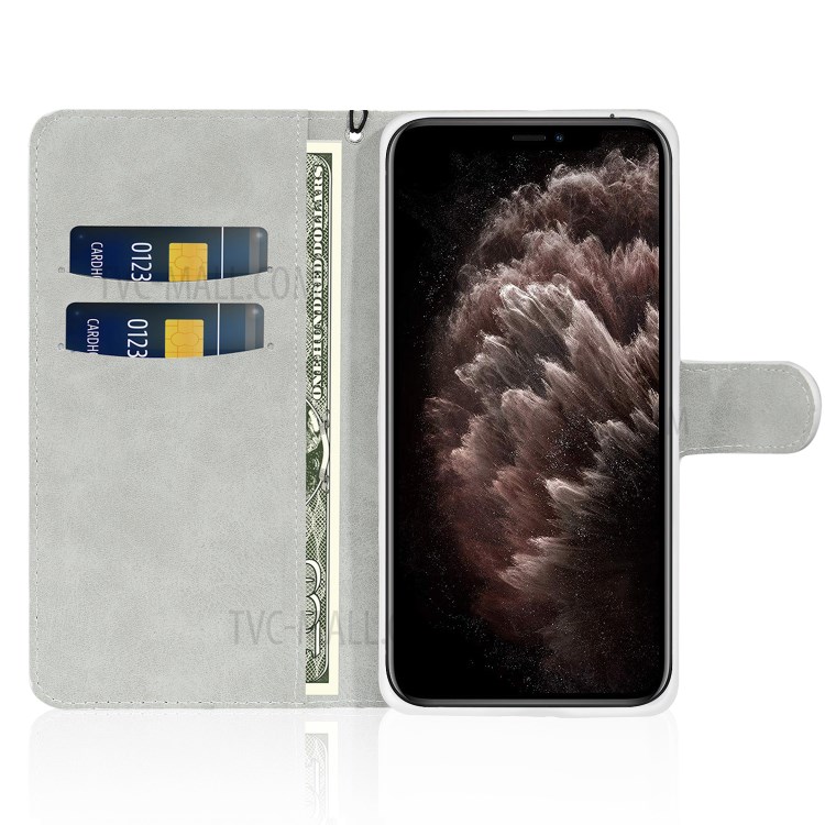Glittery Powder Splicing Wallet Stand Leather Phone Cover for iPhone 12 Pro Max 6.7 inch - Gold-3