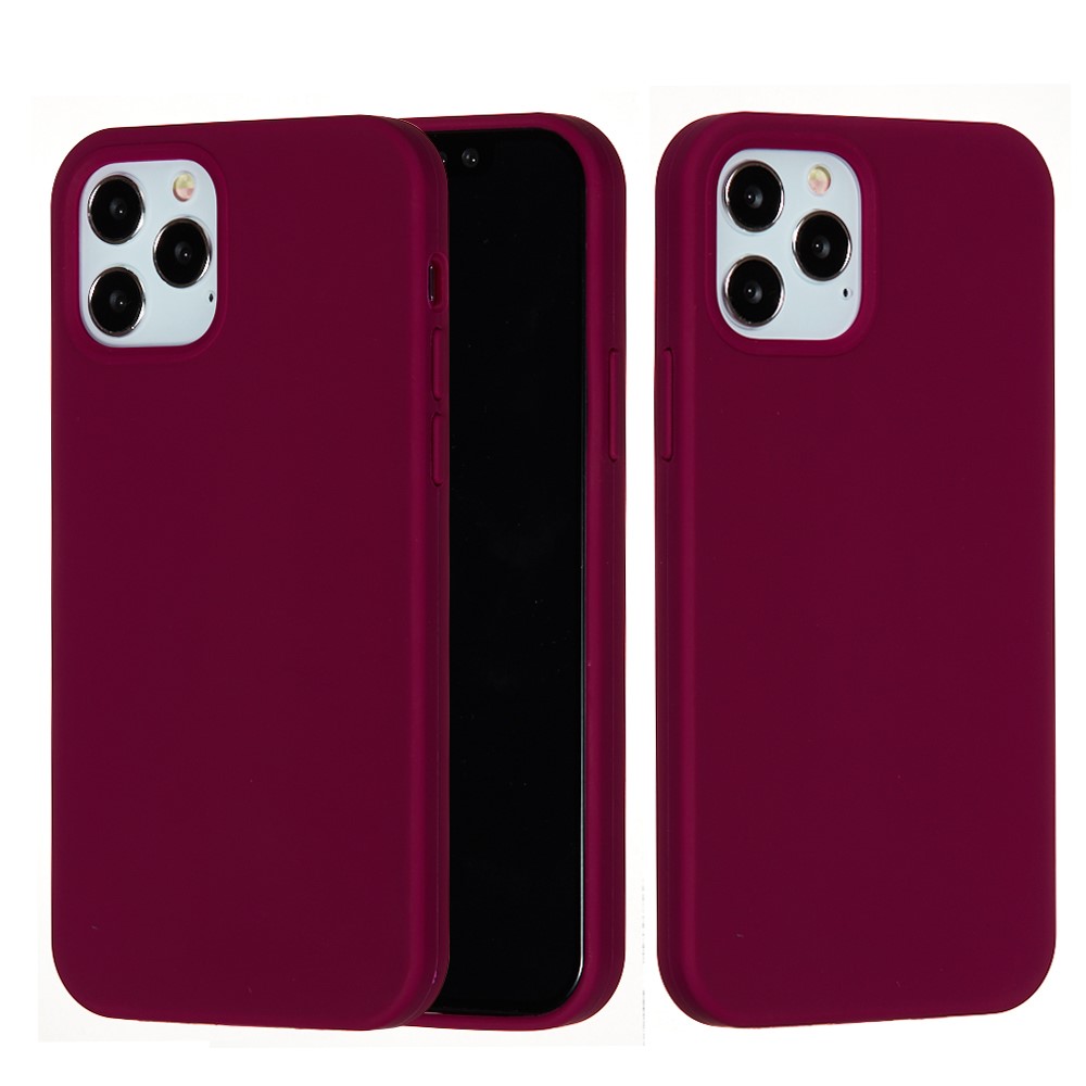 Soft Liquid Silicone Back Mobile Phone Case for iPhone 12 mini - Dark Purple-2