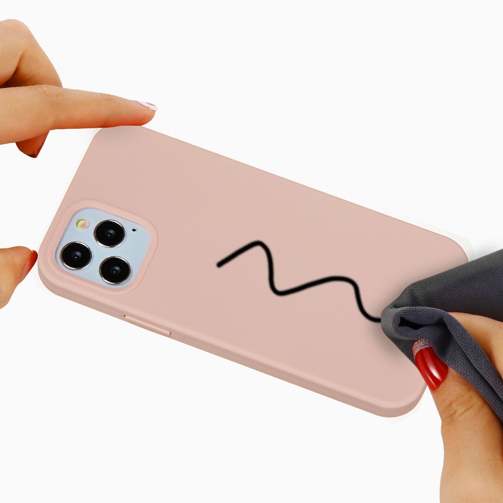 Liquid Silicone Back Protective Cover for iPhone 12 Pro/12 - Pink-5