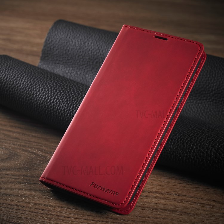 FORWENW Fantasy Series Silky Touch Leather Cover for iPhone 12 Pro Max 6.7 inch - Red-5
