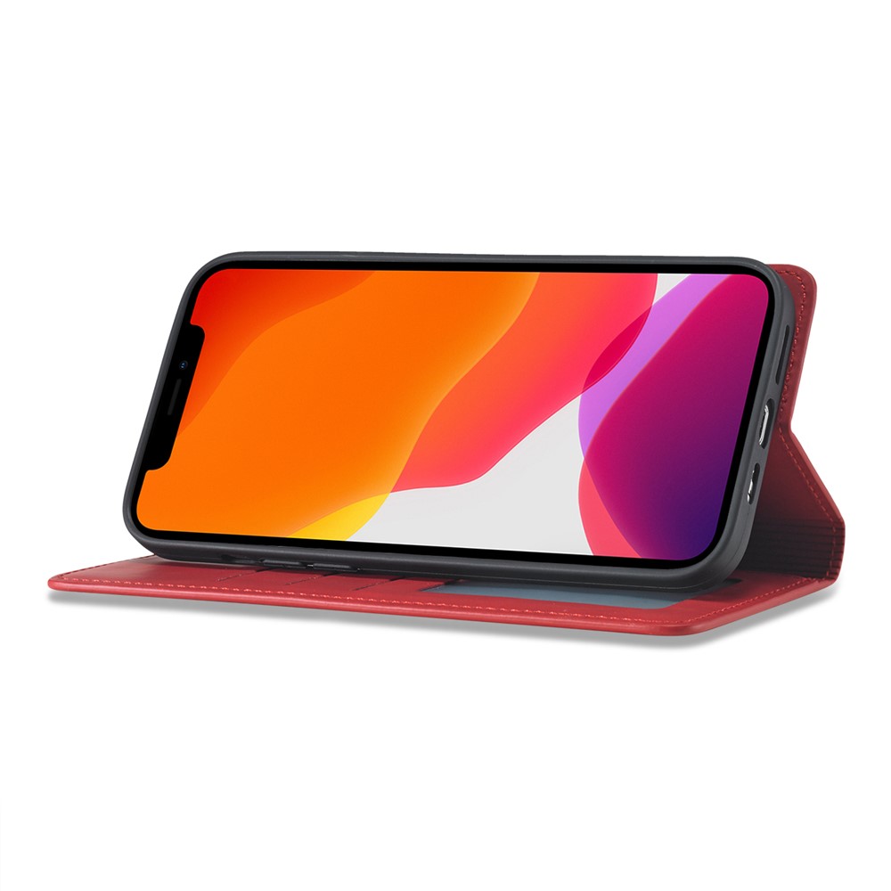 FORWENW Fantasy Series Silky Touch Leather Shell for iPhone 12 mini - Red-4