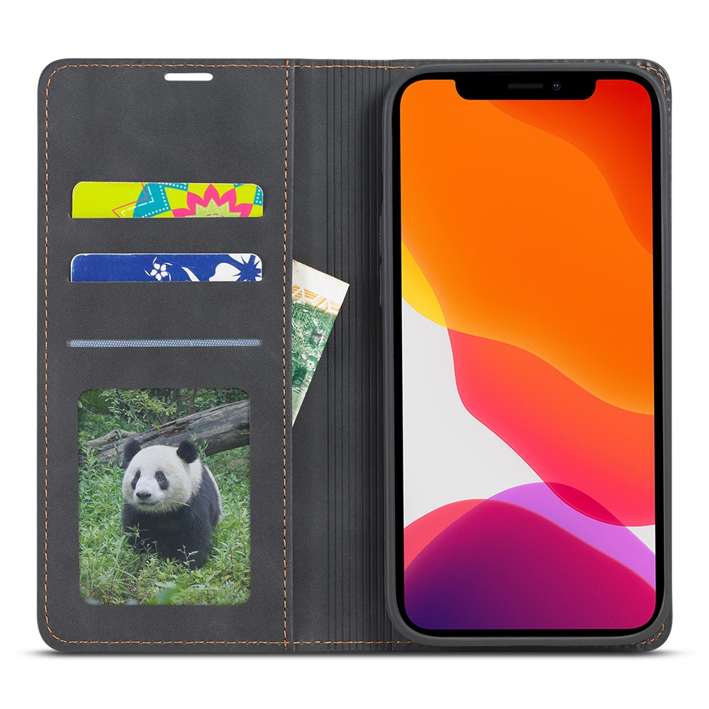 FORWENW Fantasy Series Leather Silky Touch Case for iPhone 12 Pro/12 - Black-2