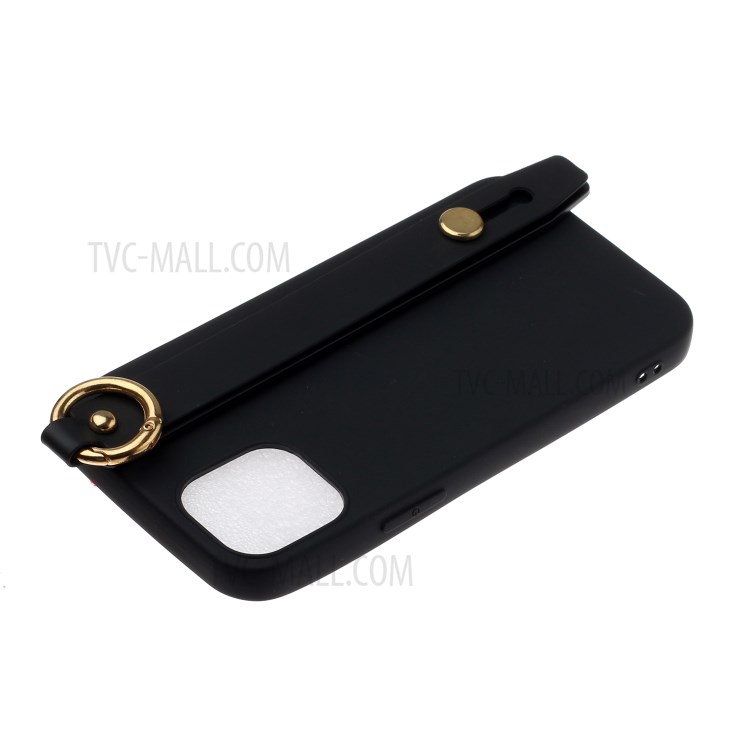 With Hand Strap Kickstand TPU Unique Cover for iPhone 12 Pro/12 - Black-3