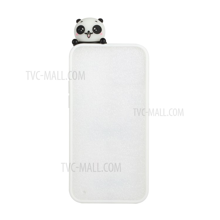 3D Doll Decor Pattern Printing TPU Cell Phone Cover for iPhone 12 mini - Heart and Panda-2