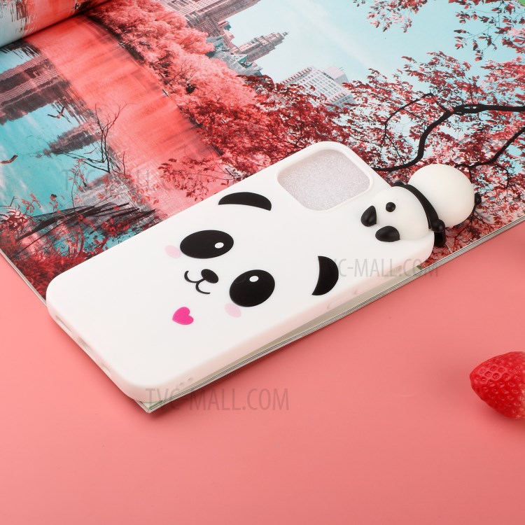 3D Doll Decor Pattern Printing TPU Cell Phone Cover for iPhone 12 mini - Heart and Panda-5
