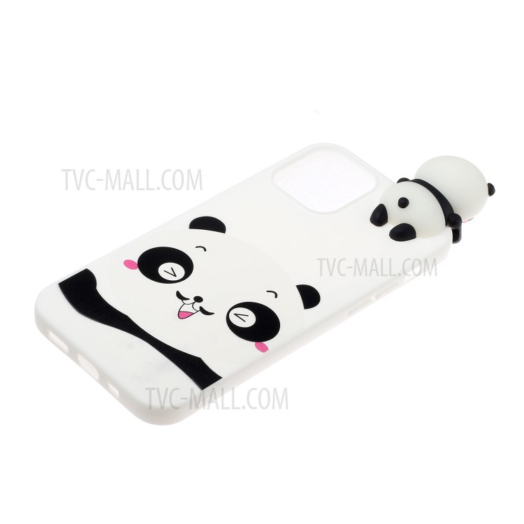 3D Doll Decor Pattern Printing TPU Cell Phone Cover for iPhone 12 mini - Cute Panda-3
