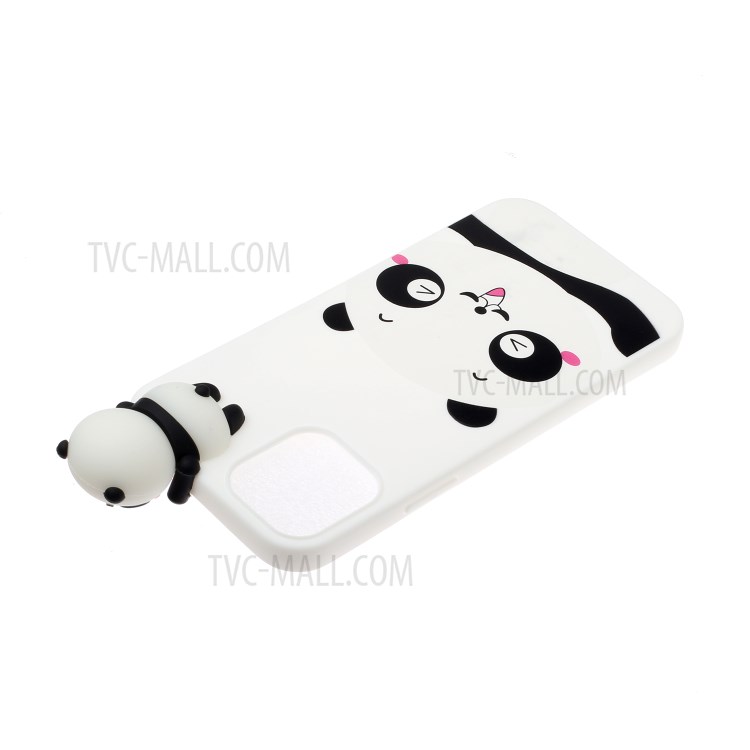 3D Doll Decor Pattern Printing TPU Cell Phone Cover for iPhone 12 mini - Cute Panda-4