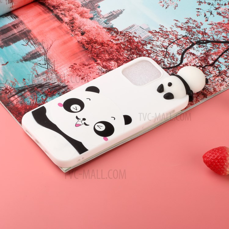3D Doll Decor Pattern Printing TPU Cell Phone Cover for iPhone 12 mini - Cute Panda-5