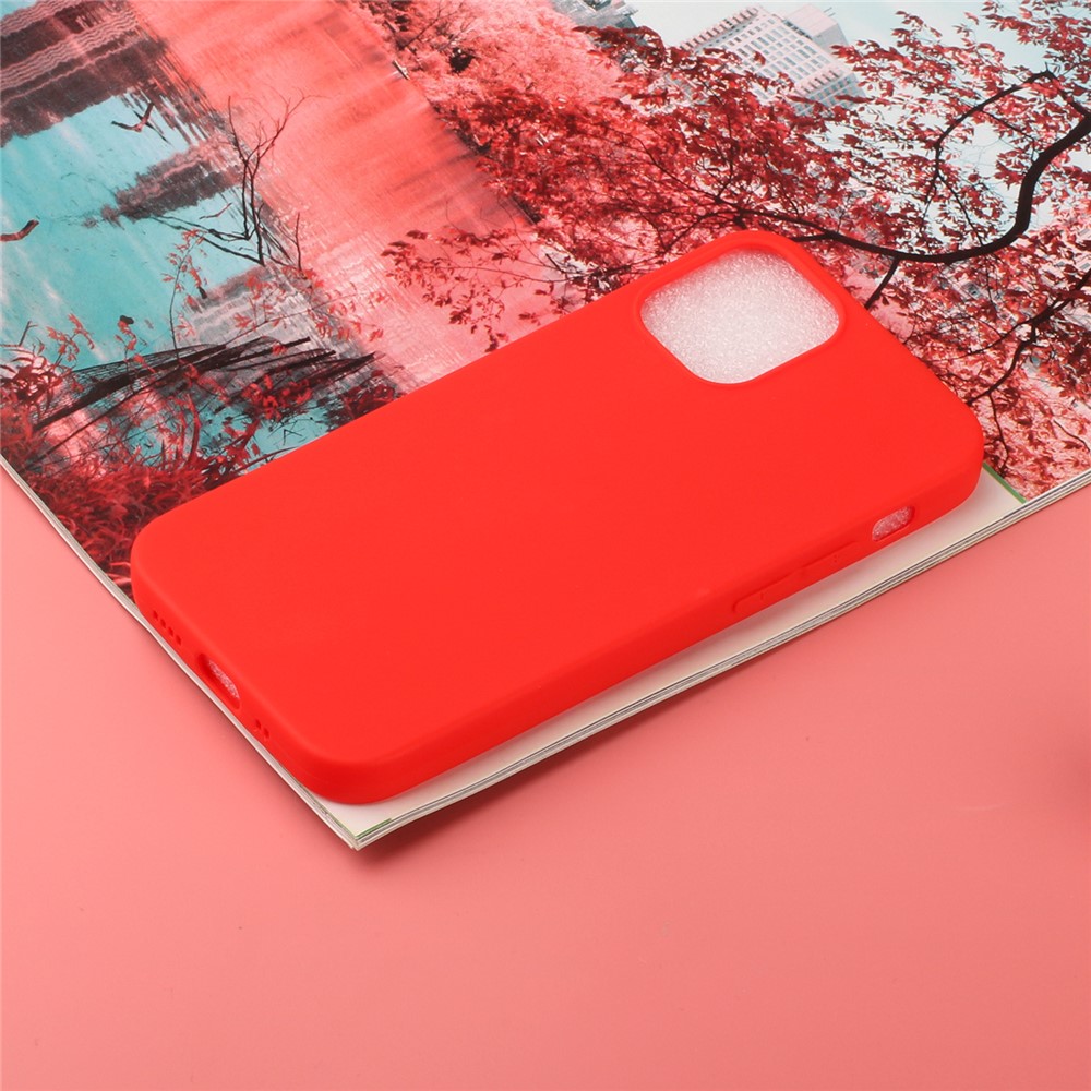 Flexible TPU Protector Mobile Phone Case for iPhone 12 Pro/12 - Red-4