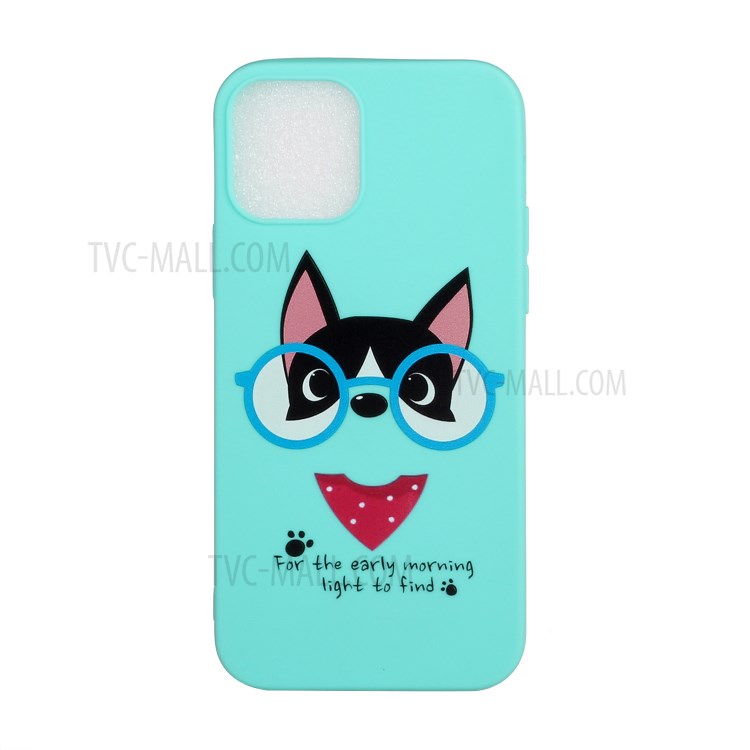 Pattern Printing TPU Gel Protective Case with Silicone Strap for iPhone 12 5.4-inch - Blue-2