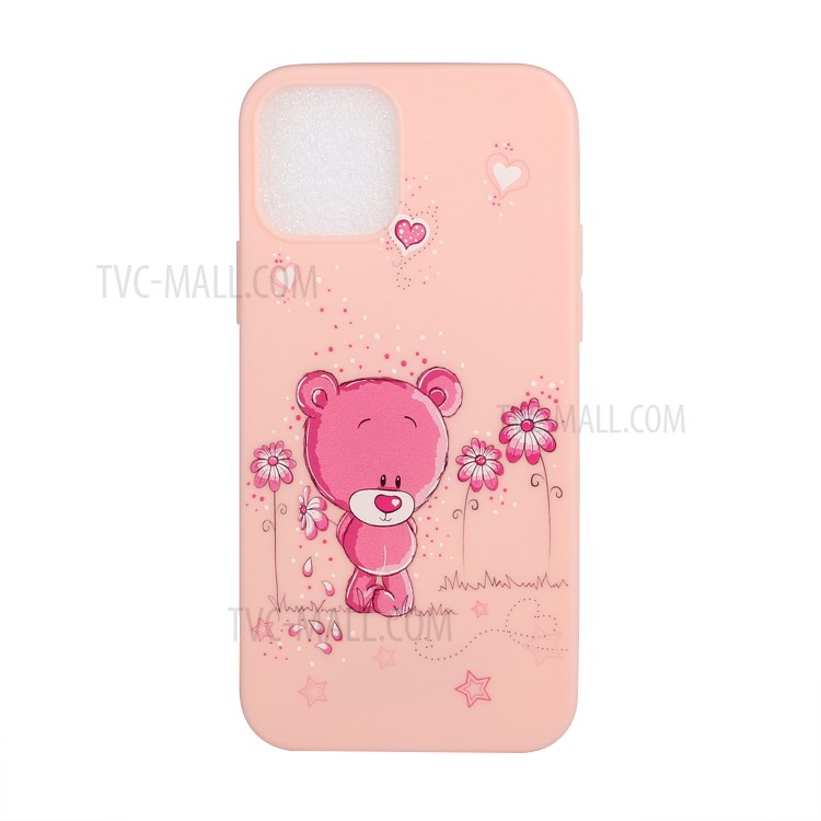 Pattern Printing TPU Gel Protective Case with Silicone Strap for iPhone 12 Pro Max 6.7-inch - Light Pink-2