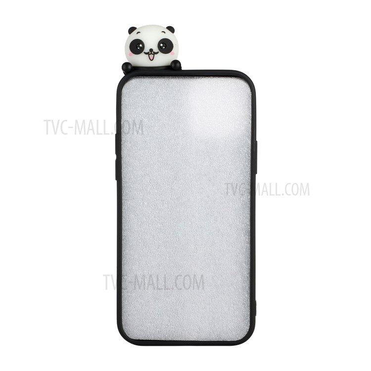 3D Doll Decor Soft TPU Cell Phone Case for iPhone 12 Pro/12 - Couple Panda-2