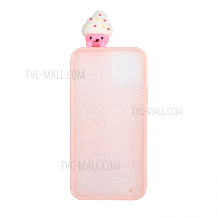 3D Doll Decor Soft TPU Cell Phone Case for iPhone 12 Pro/12 - Ice Cream-2