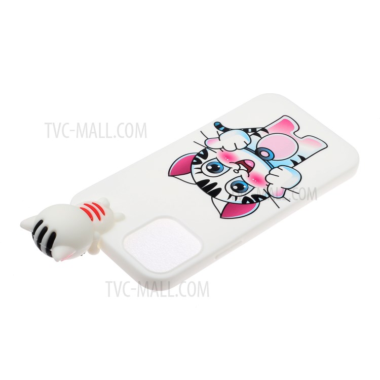 3D Doll Decor Soft TPU Mobile Phone Cover for iPhone 12 Pro Max 6.7 inch - Cat-4