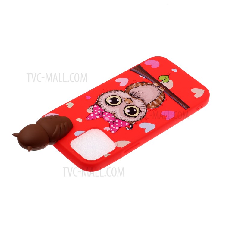 3D Doll Decor Soft TPU Mobile Phone Cover for iPhone 12 Pro Max 6.7 inch - Female Owl-4