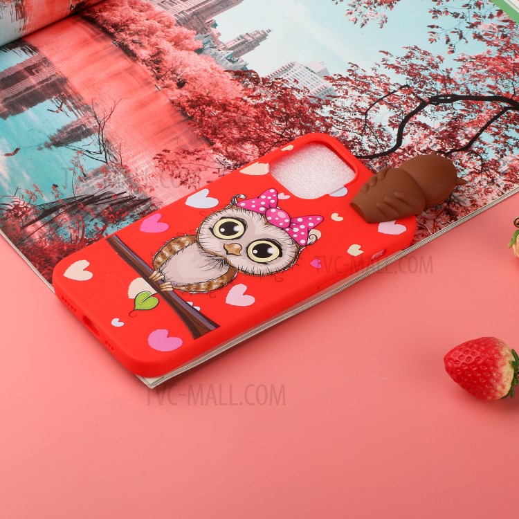 3D Doll Decor Soft TPU Mobile Phone Cover for iPhone 12 Pro Max 6.7 inch - Female Owl-5