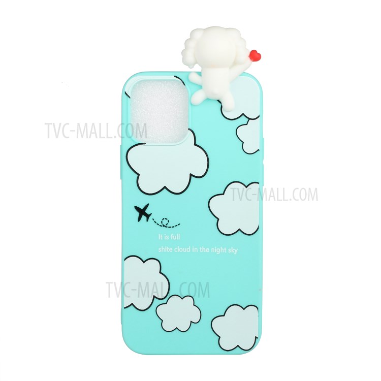 3D Doll Decor Soft TPU Mobile Phone Cover for iPhone 12 Pro Max 6.7 inch - Cloud-1